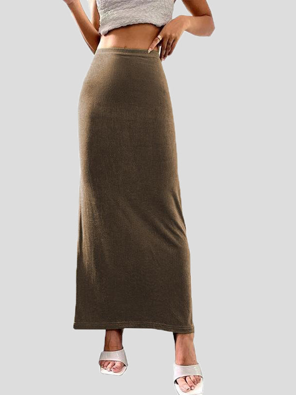 Stilla | Kvinderne Nederdele Afslappet Solid Slim Fit Maxi Nederdel Levere