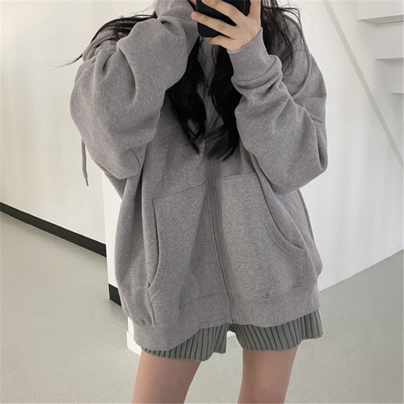 Stilla | Fiskeskjell Løs Sweatshirt Cardigan Jakke Udsalg