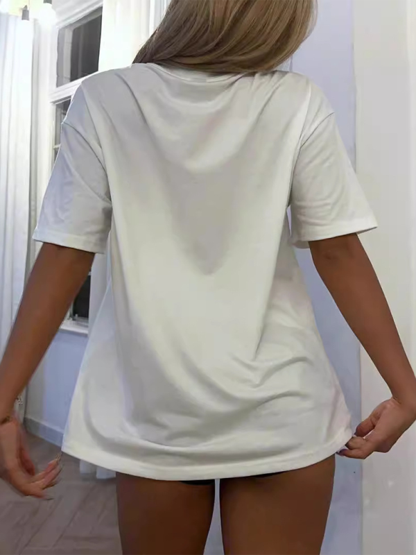 Stilla | Ny Modebillede Rund Hals Korte Ærmer T-shirt