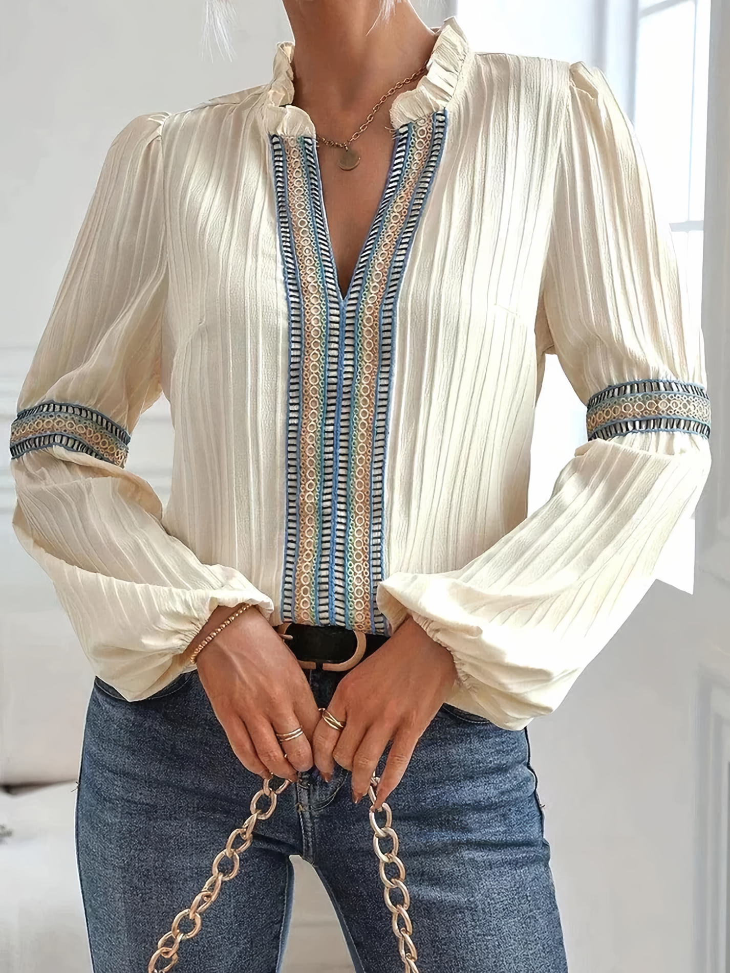 Stilla | Smuk V-hals Bluse