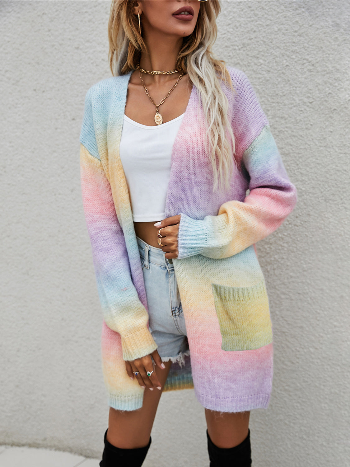 Stilla | Engel Vinger Fullsize Foret Lukkede Foran Gradient Cardigan