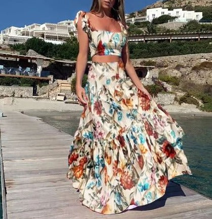 Stilla | Sexet To-delt Sommerkjole Med Boho Print