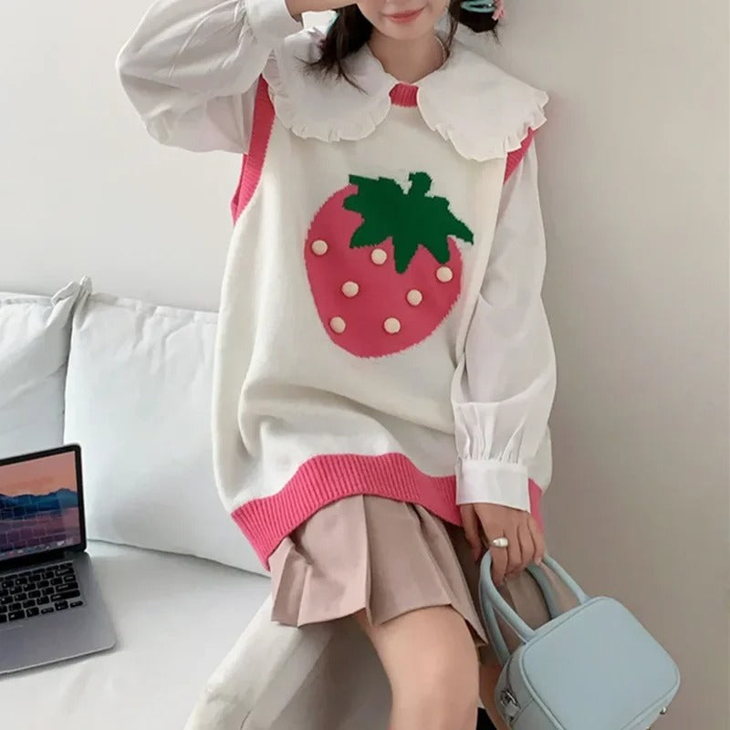 Stilla | Dame sweater af strik med broderi
