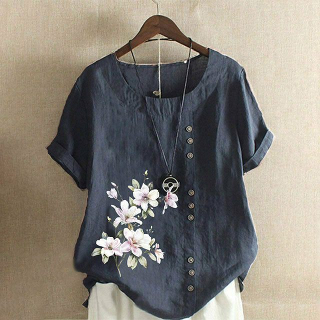 Stilla | Løs Bluse Med Blomsterprint