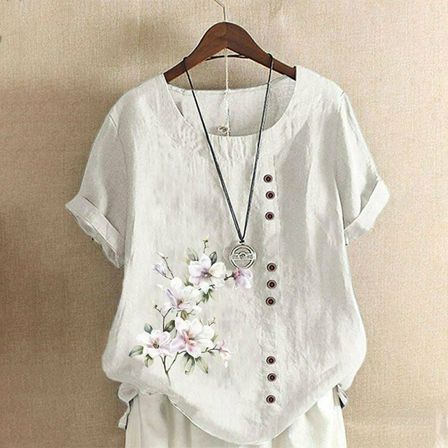 Stilla | Løs Bluse Med Blomsterprint