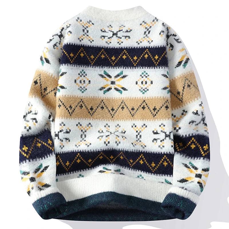 Stilla | Vintage-tryk-cashmere-pullover til damer