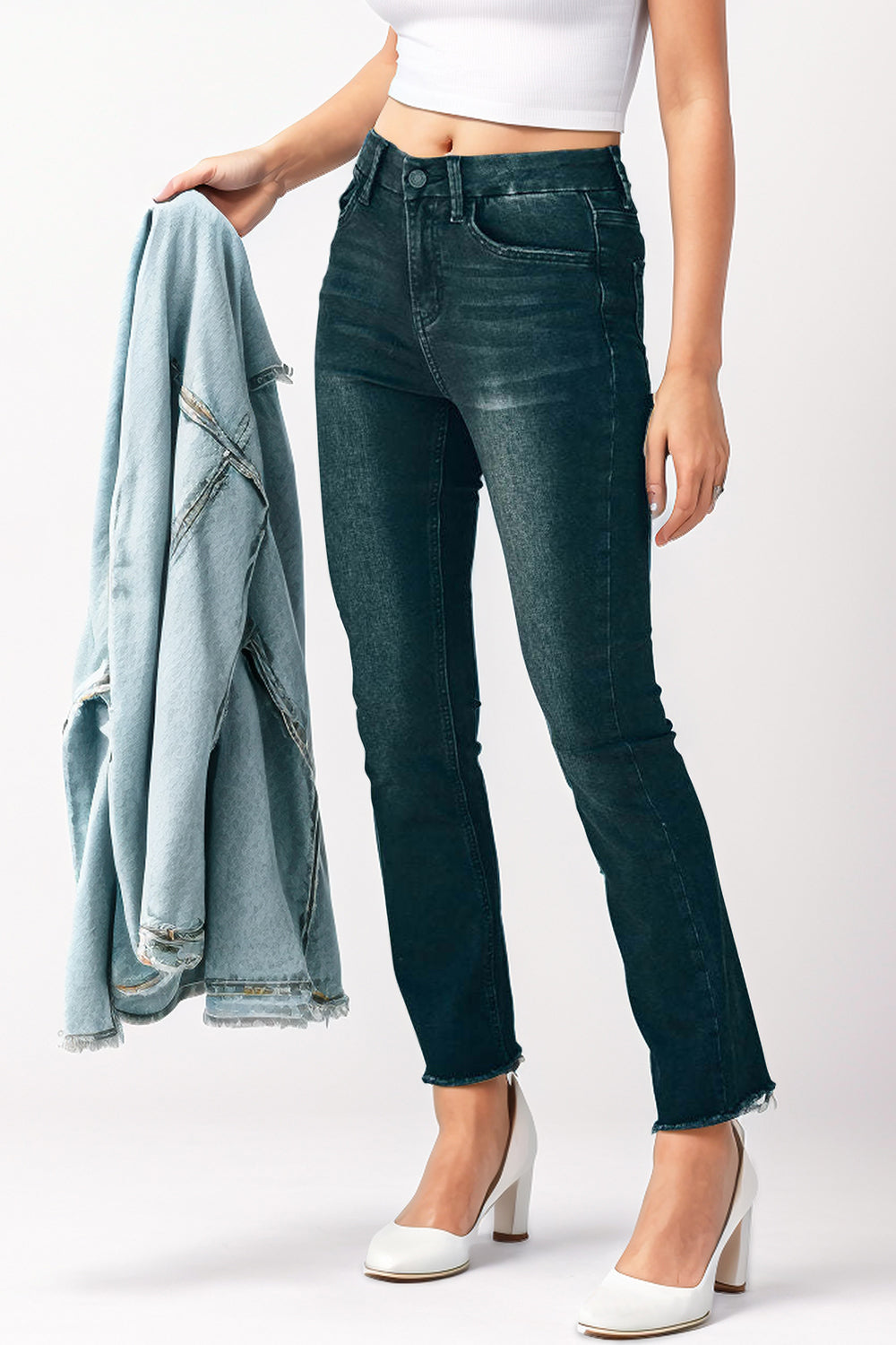 Stilla | Høj talje skinny jeans med lommer