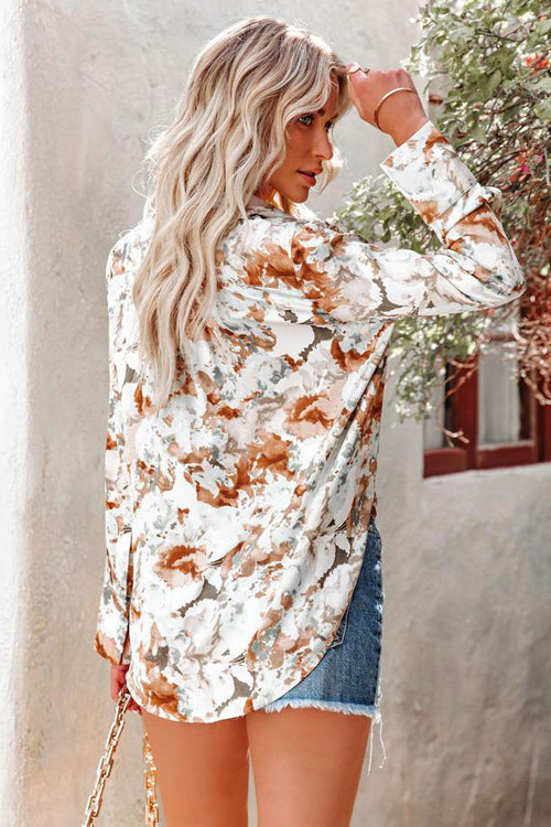 Stilla | Love Game Blomster Print Button up Til Toppen