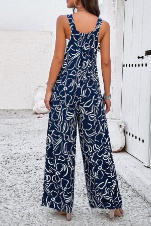 Stilla | Bred Skulderstrop Jumpsuit Med Lommer