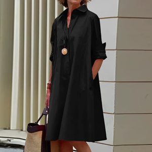 Stilla | Kjole Med Elegante Lange Ærmer Online nu