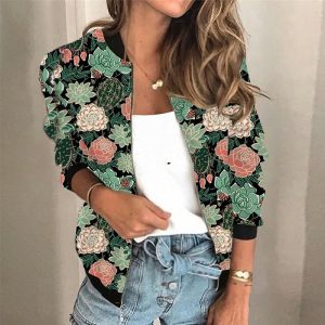 Stilla | Jakke Med Pailletter Og Vintage Blomsterprint Forår