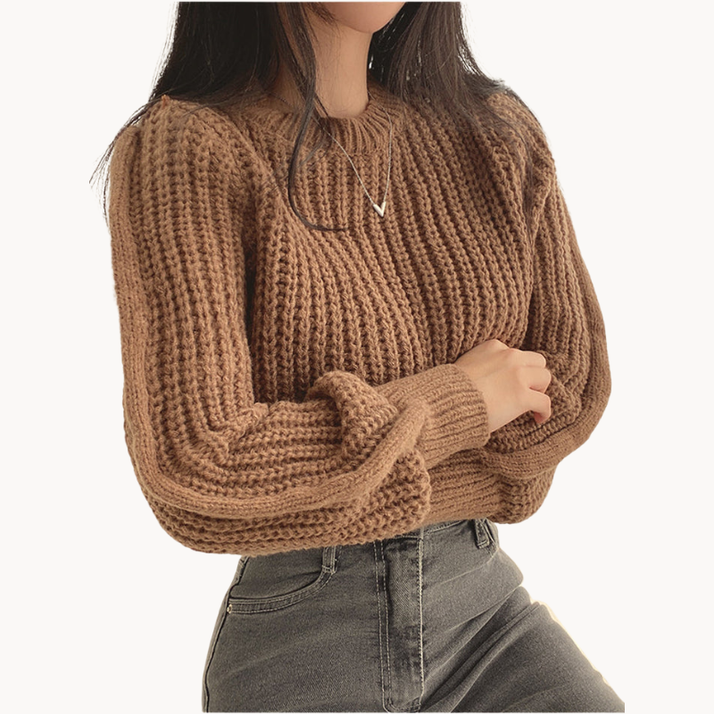 Stilla | Moderne Chunky Strik Dame Pullover Online Hot Salg