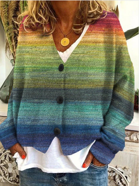 Stilla | Blød Cardigan Med Print til Kvinder