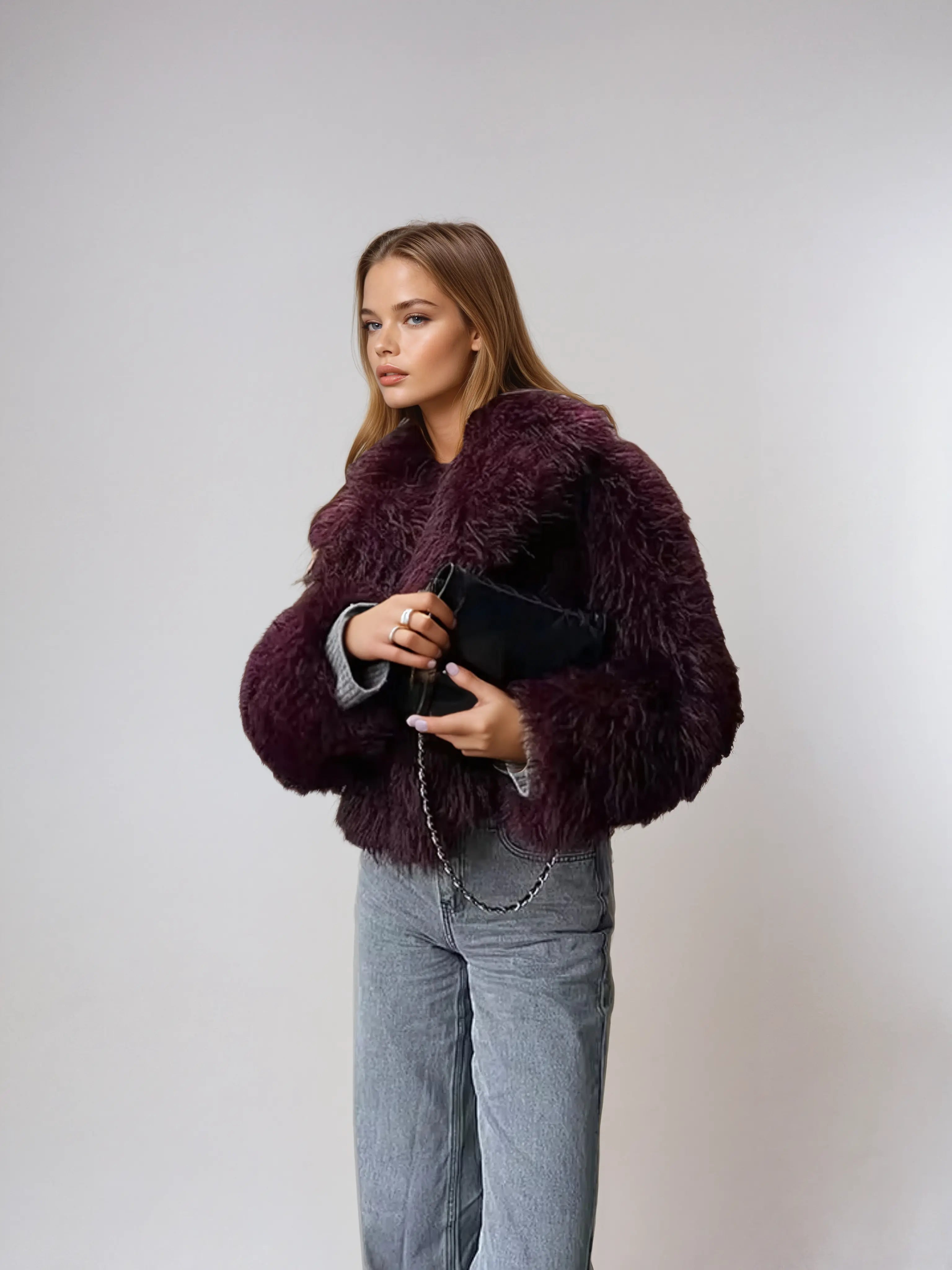 Stilla | Kunsfur Jakke Limited Edition Rabat