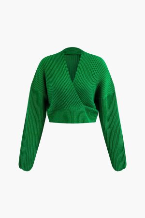 Stilla | Elegant Strik Sæt Med Indpaknings Top & Blyant Nederdel