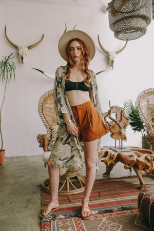 Stilla | Kimono M/ Suede Bindebælte
