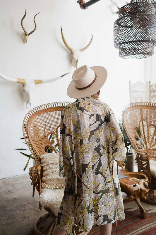 Stilla | Kimono M/ Suede Bindebælte