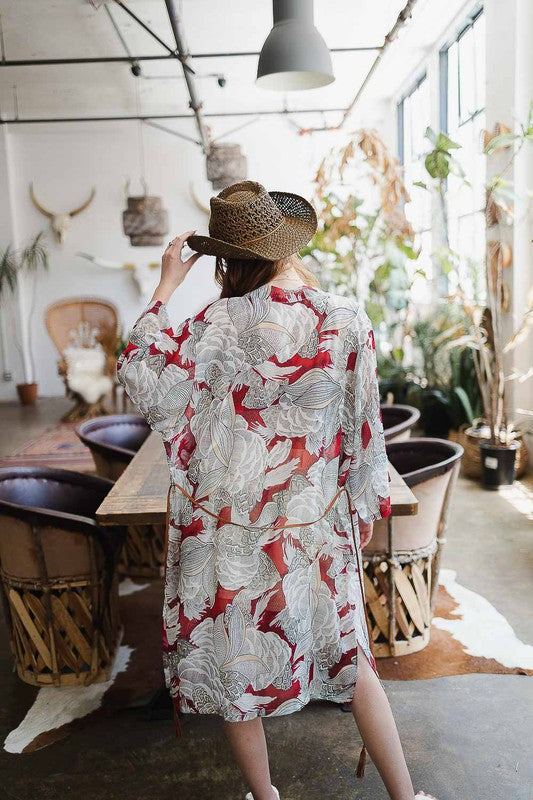 Stilla | Kimono M/ Suede Bindebælte