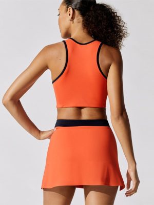 Stilla | Orange Racerback Sport Bh Med Kontrastdetalje Online Hot Salg