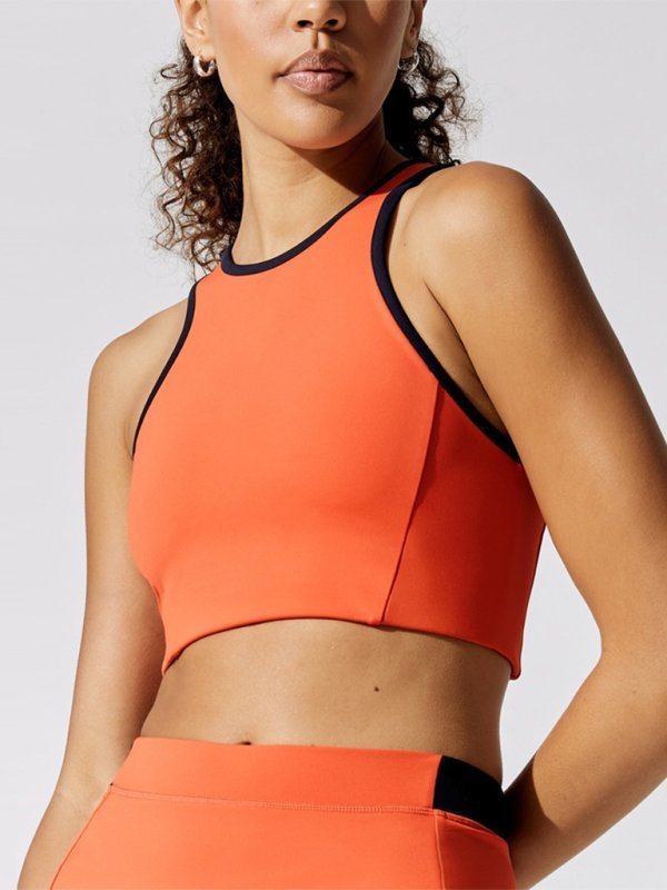 Stilla | Orange Racerback Sport Bh Med Kontrastdetalje Online Hot Salg