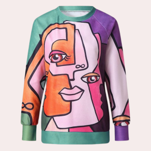 Stilla | Unik Mønster Sweatshirt til Damer