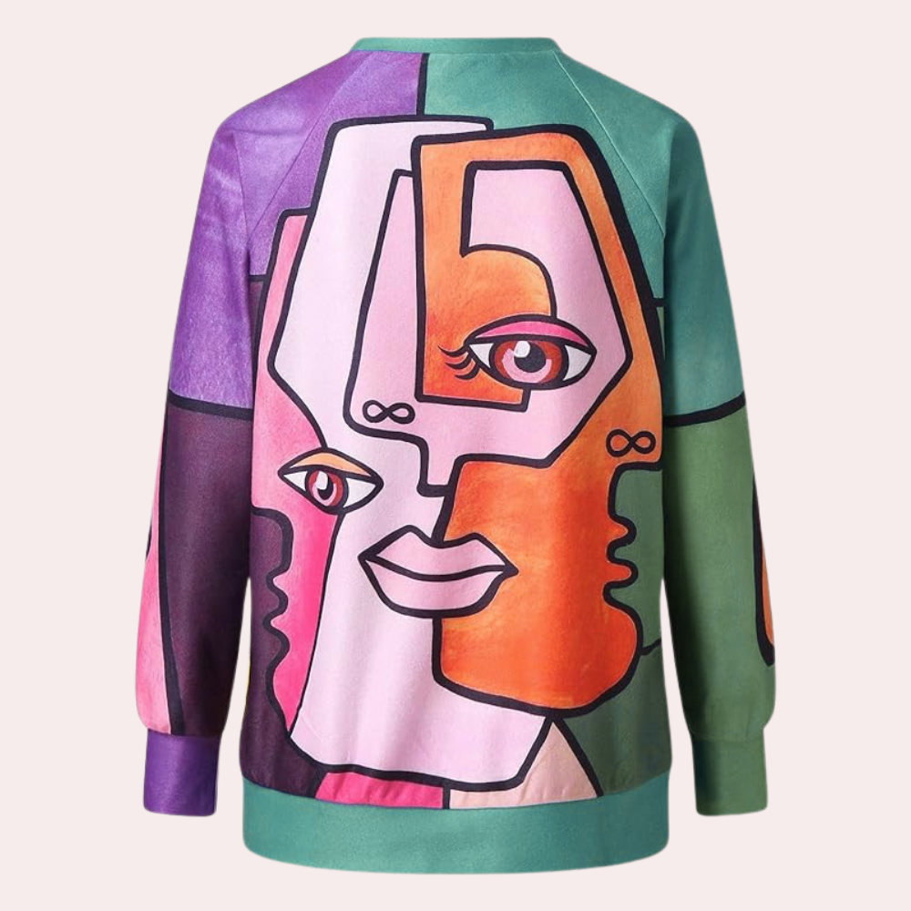 Stilla | Unik Mønster Sweatshirt til Damer