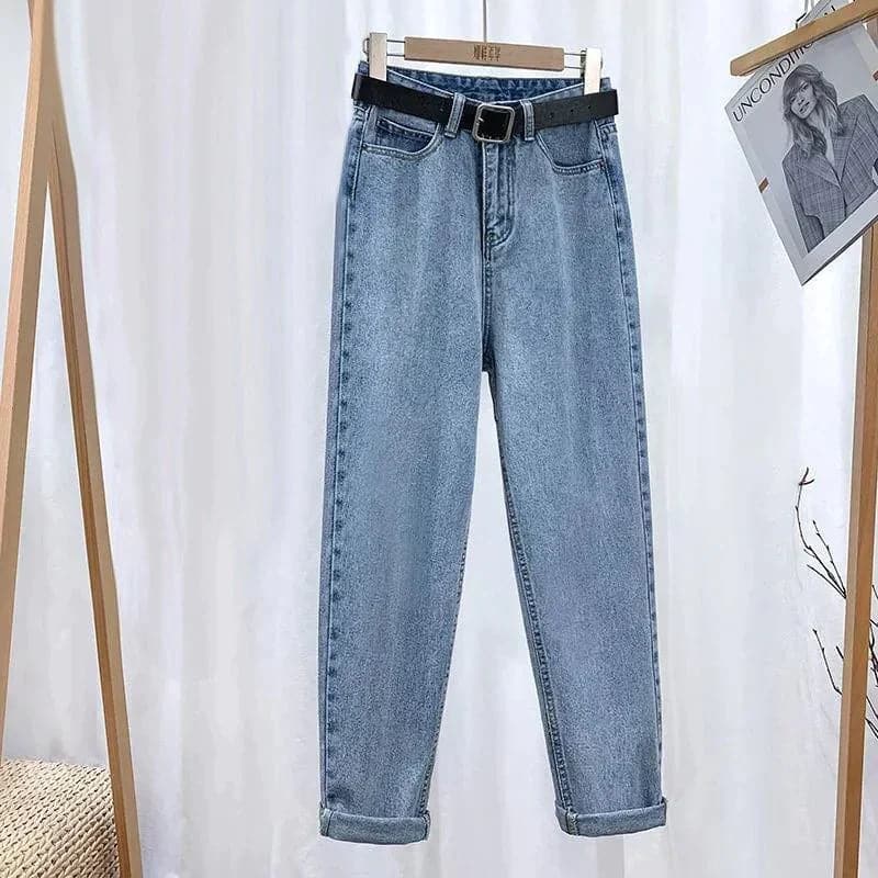 Stilla | Jeans Højtaljet Straight Leg Klassisk 5 Lomme Design Afslappet Komfort