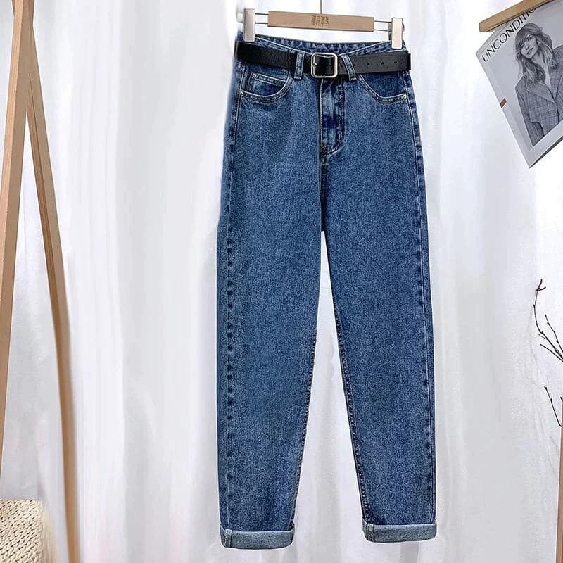 Stilla | Jeans Højtaljet Straight Leg Klassisk 5 Lomme Design Afslappet Komfort