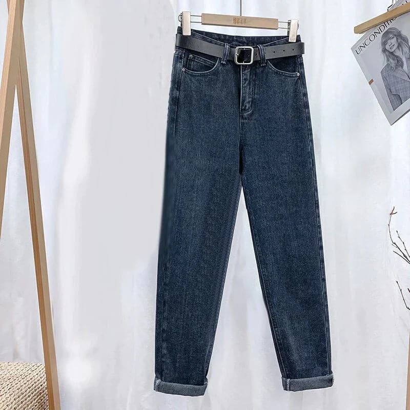 Stilla | Jeans Højtaljet Straight Leg Klassisk 5 Lomme Design Afslappet Komfort