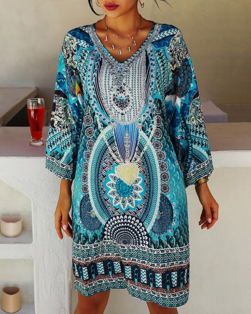 Stilla | Boho Kjole Med Lange Ærmer Levere
