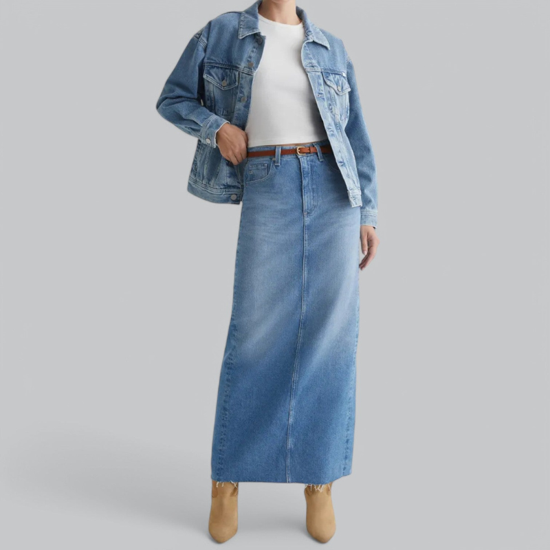 Stilla | Lang Jeans Nederdel Til Damer Online nu