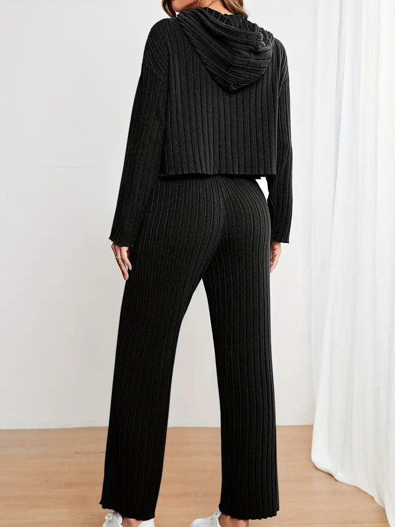 Stilla | Loungewear set | Ribbed two-piece winter clothing for women