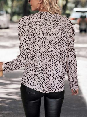 Stilla | Rund Hals Puff Ærme Bluse Online Hot Salg