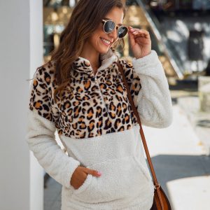 Stilla | Sweatshirt af leopard fleece ultimativ varme og blødhed Online salg