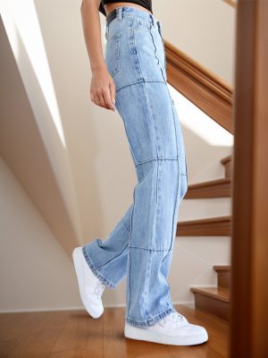 Stilla | Talje Lige Jeans Med Lommer