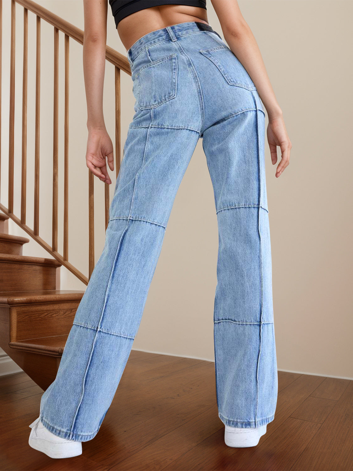 Stilla | Talje Lige Jeans Med Lommer