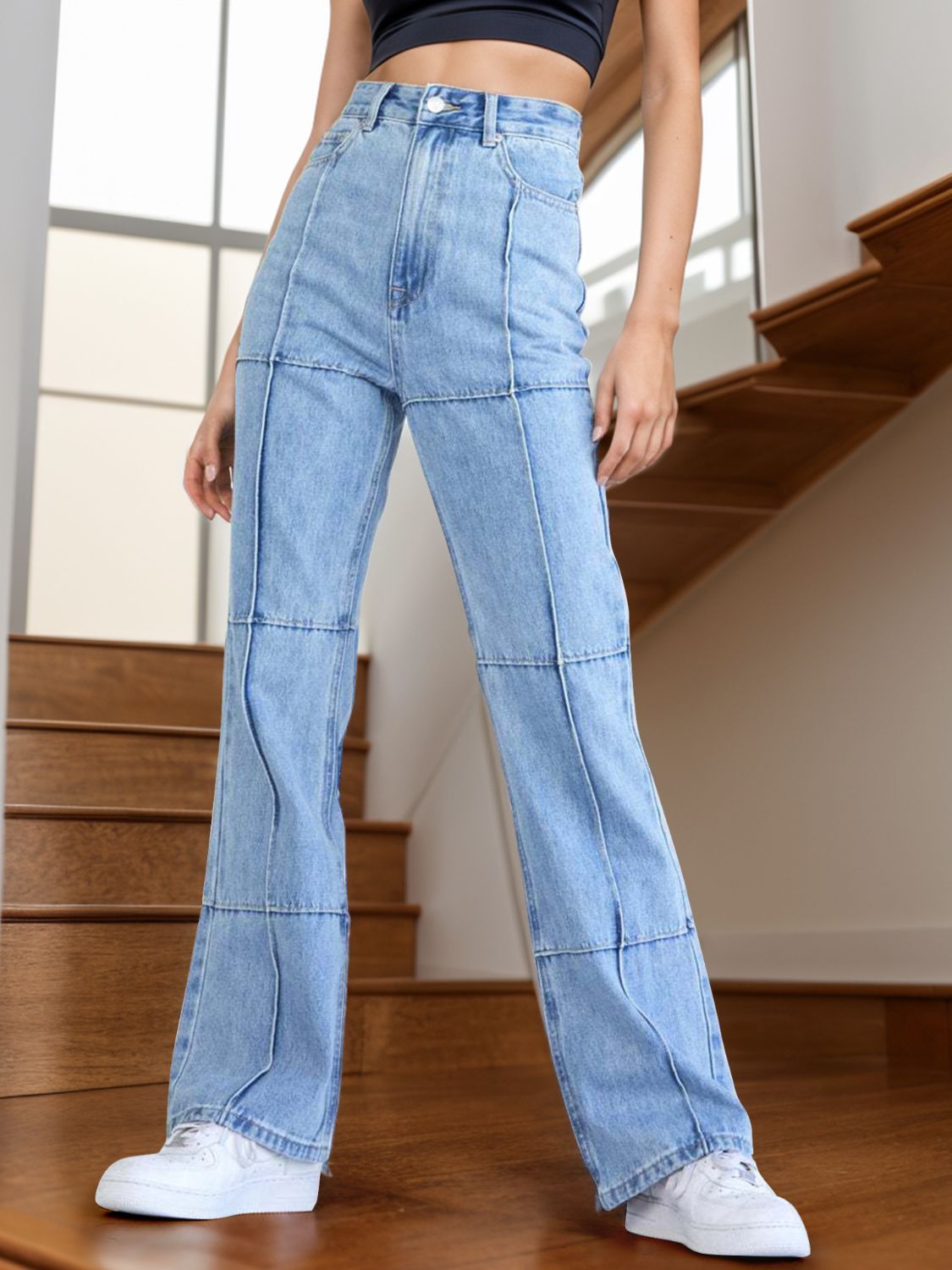 Stilla | Talje Lige Jeans Med Lommer