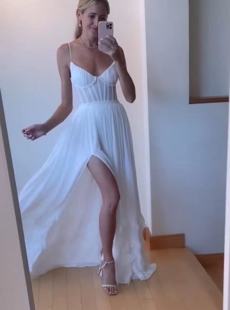 Stilla | Bandeau Ensfarvet Strand Ferie Maxi Kjole