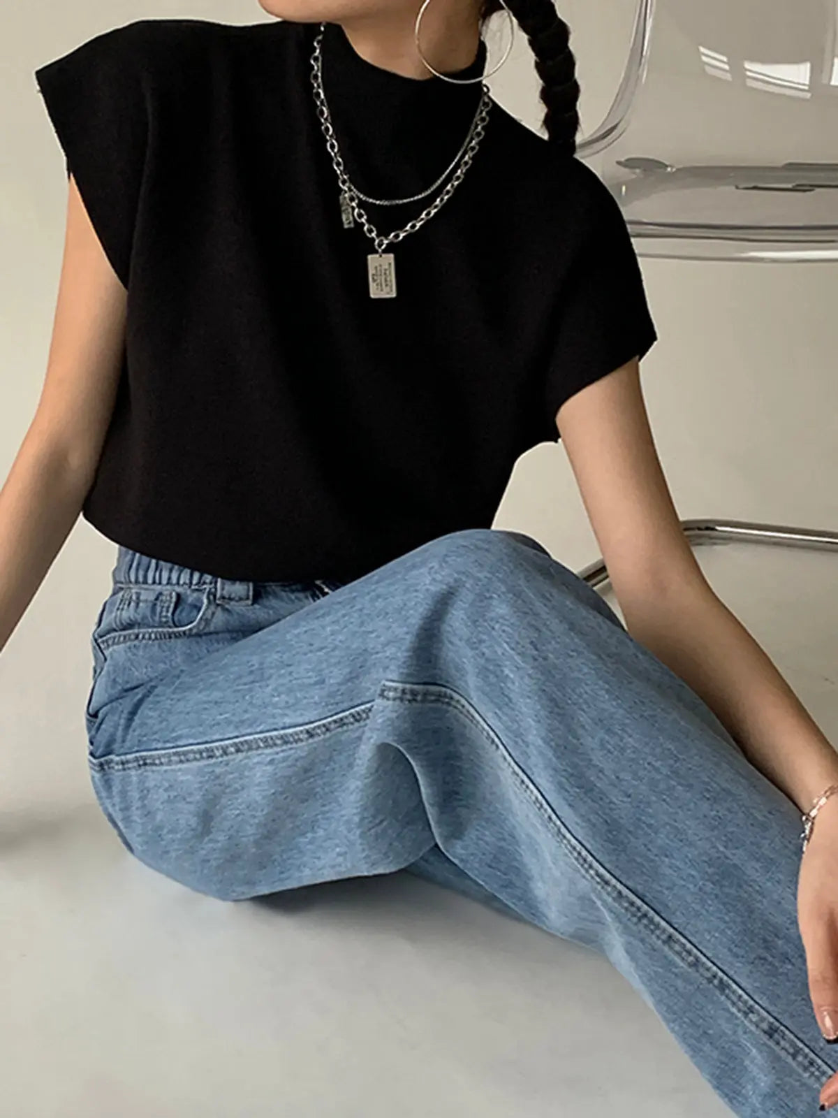 Stilla | Solid Pullover Sweater Vest Levere