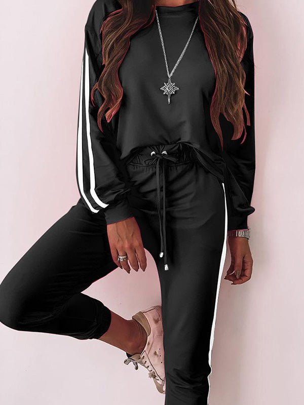 Stilla | Dame Sæt Crewneck Langærmet Top & Bukser to Dels Sæt