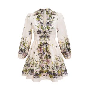 Stilla | Kort Floral Print Sommerkjole Levere