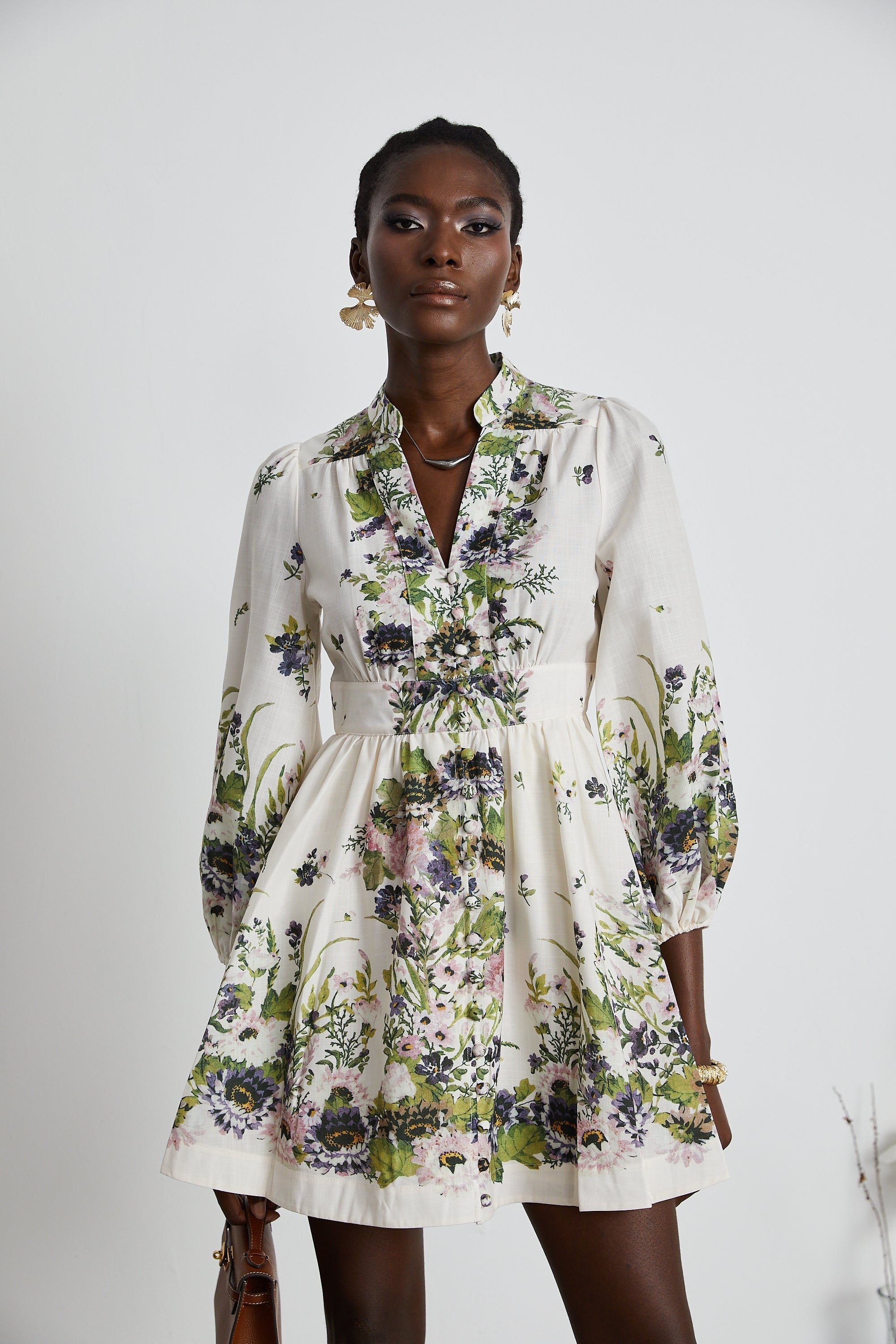 Stilla | Kort Floral Print Sommerkjole Levere