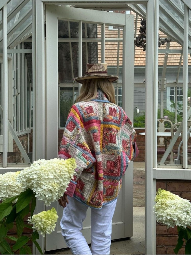 Stilla | Printet Patchwork-Jakke Rabat