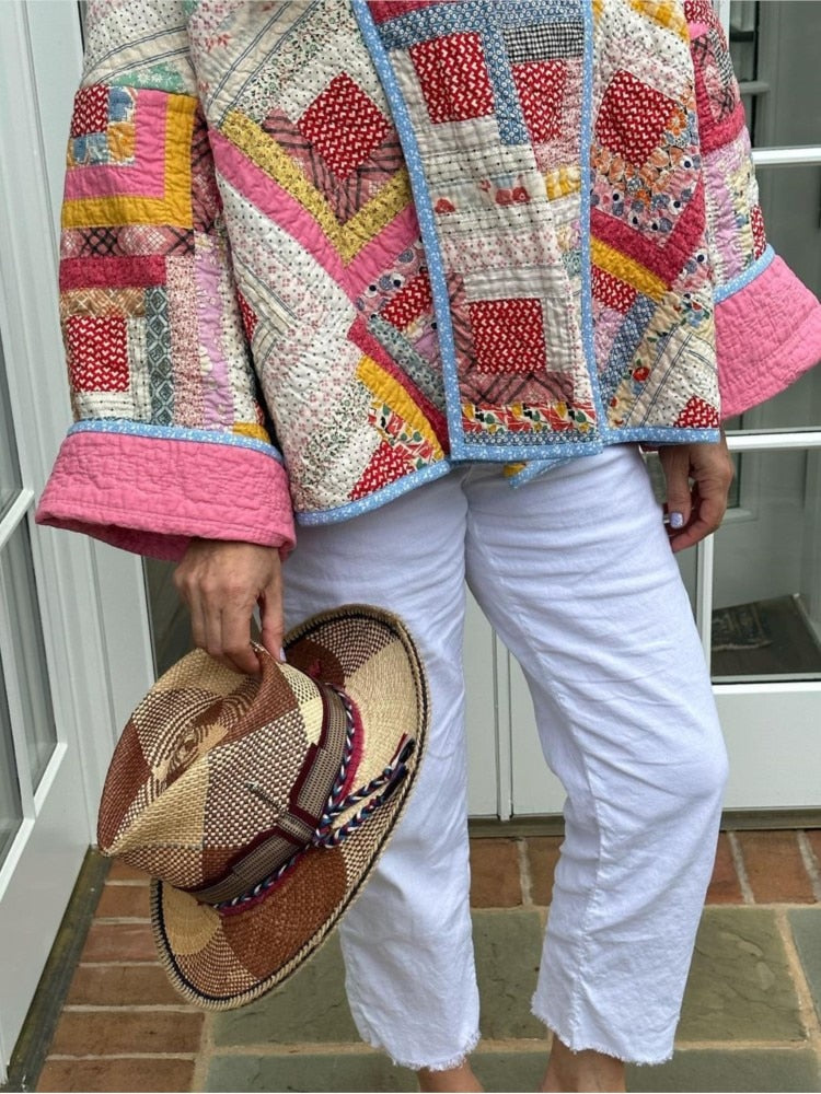 Stilla | Printet Patchwork-Jakke Rabat