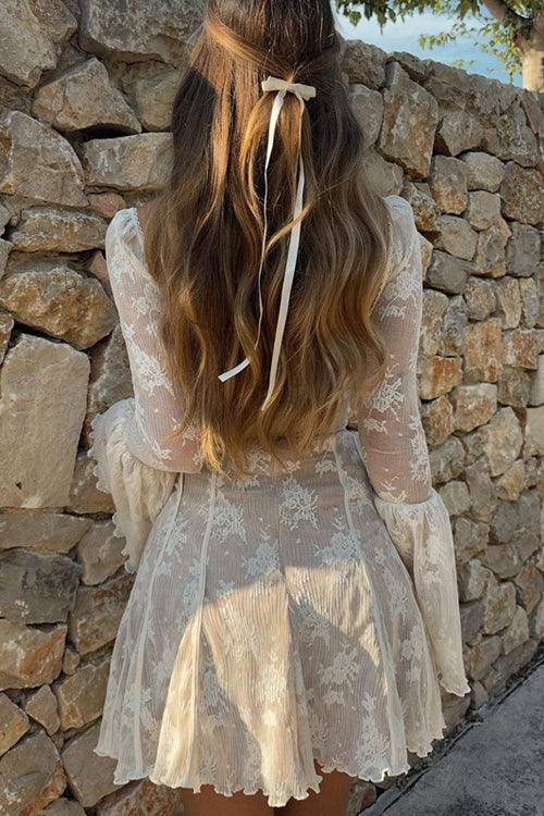 Stilla | Days of Beauty Blonde Langærmet Mini Kjole