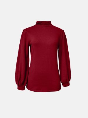 Stilla | Plus Size Mock Neck Langærmet T-Shirt
