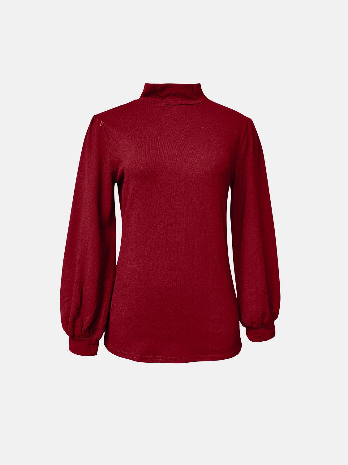 Stilla | Plus Size Mock Neck Langærmet T-Shirt
