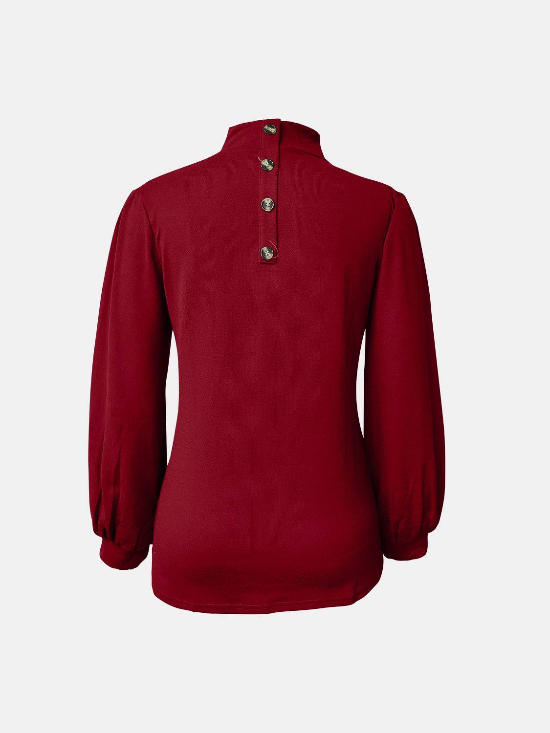 Stilla | Plus Size Mock Neck Langærmet T-Shirt