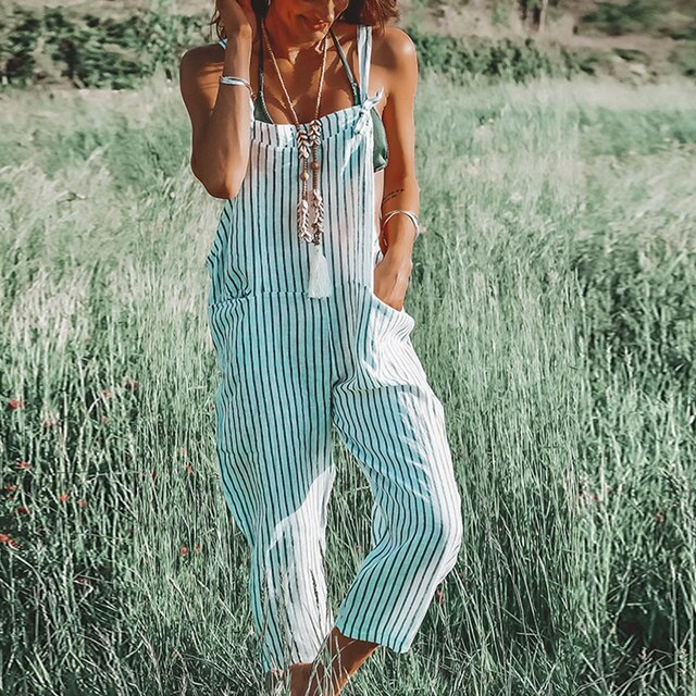 Stilla | Stribet Print Jumpsuit