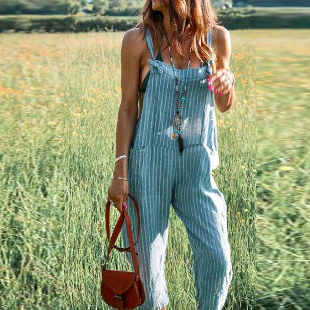Stilla | Stribet Print Jumpsuit